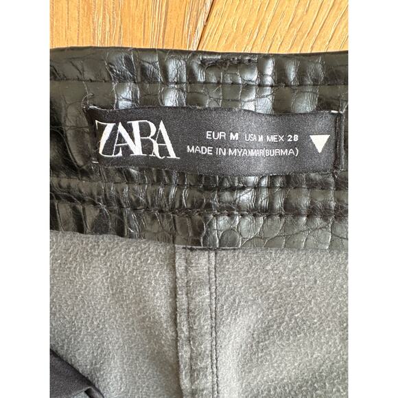 Zara Faux Alligator Leather Pencil MIDI Skirt - Picture 5 of 7